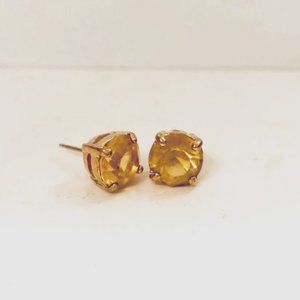 SOLD OUT! KATE SPADE Citrine and Gold Stone Studs